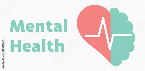 Heartbeat, medicine, mental health, mind, emotion, well-being, psychology, hospital, therapy, doctor, heart, health, brain, world mental health day, treatment, healing. Icon, set, vector