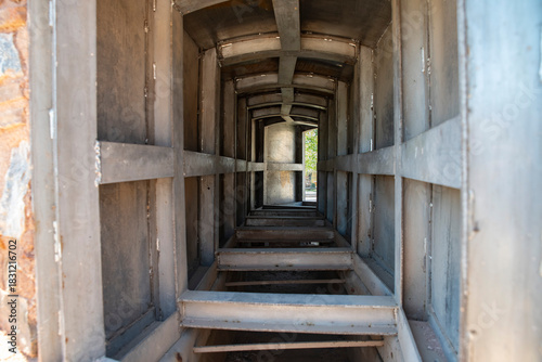 Fototapeta Naklejka Na Ścianę i Meble -  Iznik Castle gate, walls and water channel in Türkiye 2025 