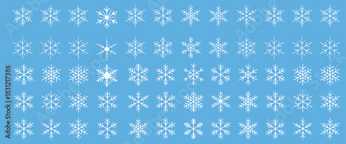 Winter is coming make your designs pop with these unique crisp snowflake designs on a cool blue backdrop for seasonal campaigns