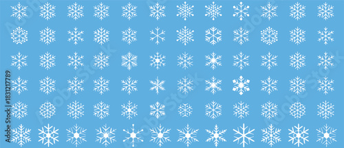 Create a stunning winter wonderland with these vibrant snowflake designs for festive holiday projects and unique seasonal crafts on light blue