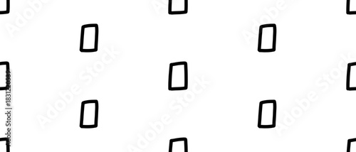 Hand drawn rectangle and square shapes form a simple pattern. Minimal doodle background with block texture and primitive lines. Vector illustration on an isolated background.