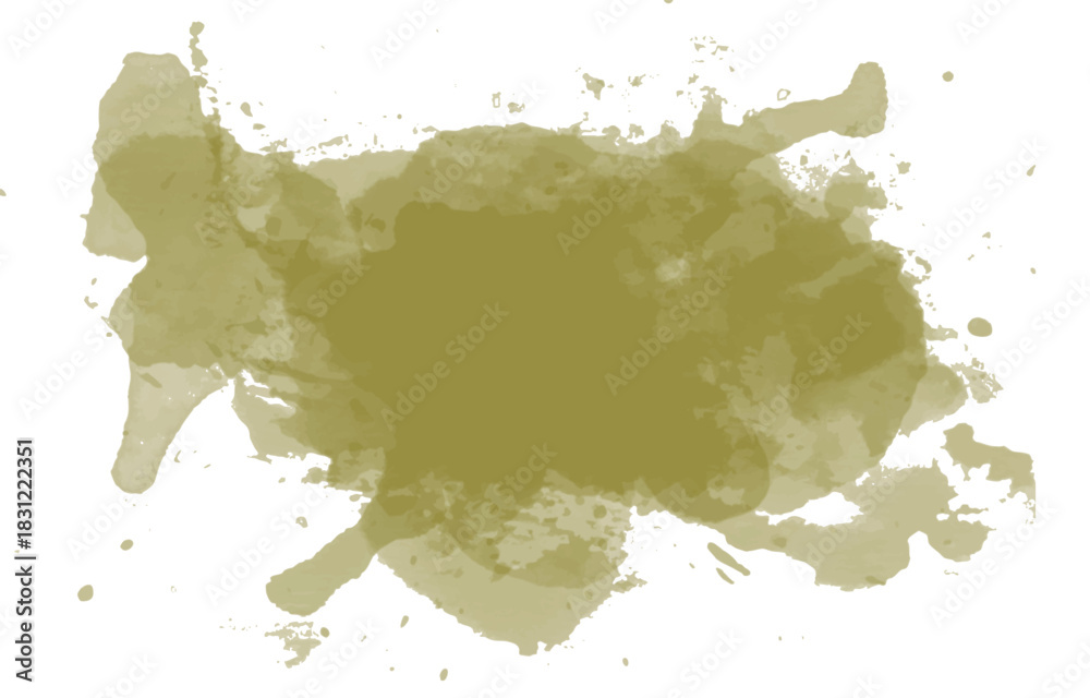 Fototapeta premium Abstract hand drawn colorful watercolor stain with paint splashes. Artistic original creative background