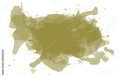 Abstract hand drawn colorful watercolor stain with paint splashes. Artistic original creative background