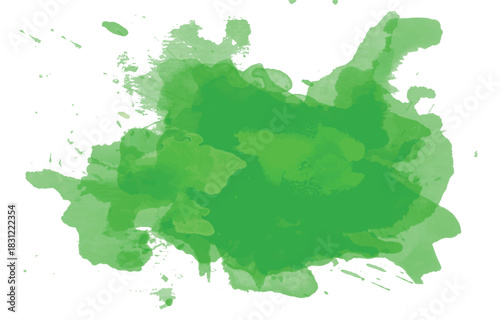 Abstract hand drawn colorful watercolor stain with paint splashes. Artistic original creative background