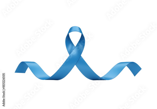 Blue Satin Awareness Ribbon Loop Symbol SVG on Transparent Background