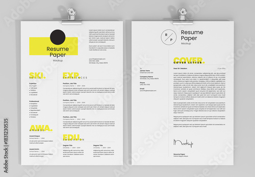 Resume A4 Paper Mockup