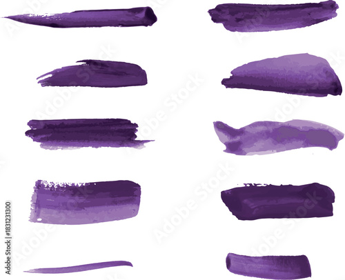 Bright Watercolor Brush Marks Pack
