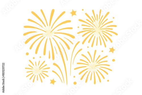 Rejoice as brilliant golden fireworks erupt in a magnificent festive spectacle