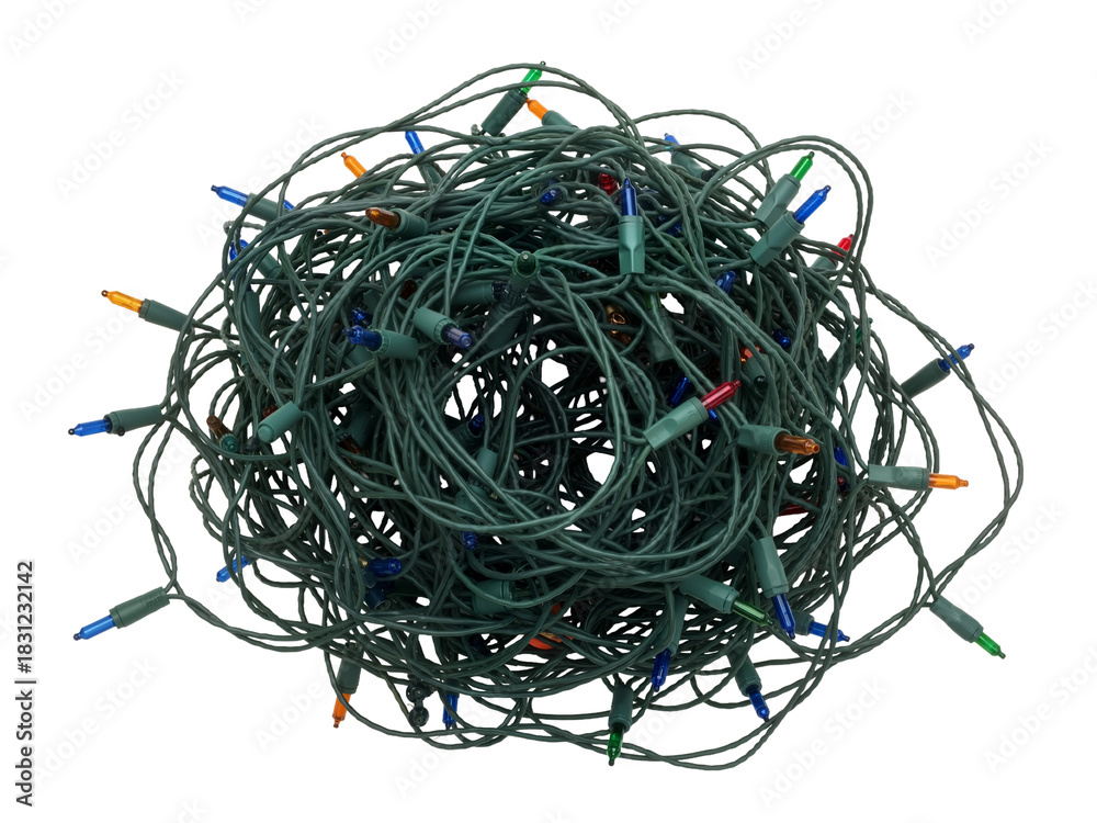 custom made wallpaper toronto digitalTangled Christmas Lights – A Humorous Reminder of Holiday Decorating Challenges