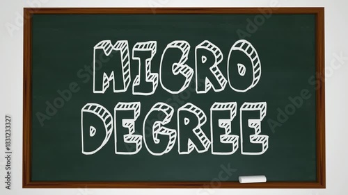 Micro Degree Chalk Board Class Course Learn Teacher Student 3d Animation