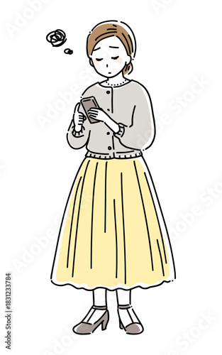 スマホを見る女性5