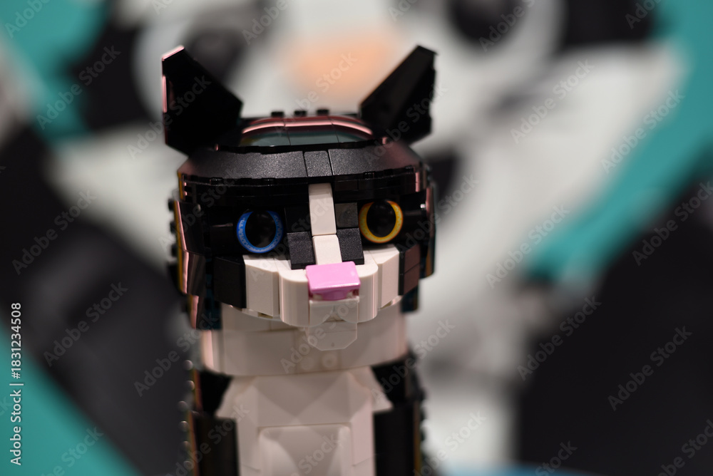 Fototapeta premium Lego cat portrait