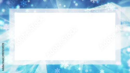 Sparkling snowflake loop background material	
