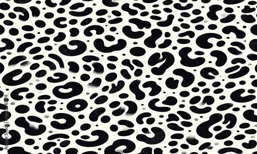 Seamless Animalistic Pattern A Captivating Leopard Spot Design with Classic Aesthetic