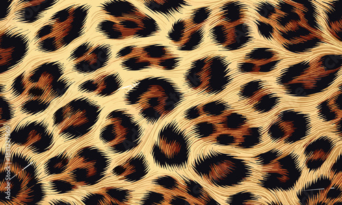 Leopard's exquisite spotted fur pattern, a captivating texture and design, showcasing natural beauty and elegance. 