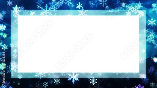 Sparkling snowflake loop background material	
