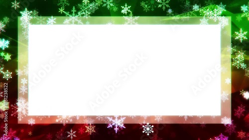 Sparkling snowflake loop background material	
