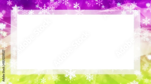 Sparkling snowflake loop background material	
