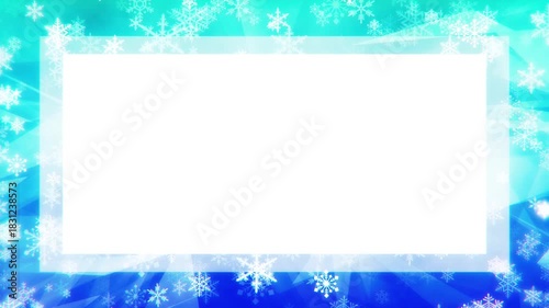 Sparkling snowflake loop background material	
