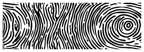 Fingerprint or wood ring texture, abstract swirl line pattern vector background