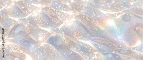 Iridescent Soap Bubbles with Sparkling Highlights