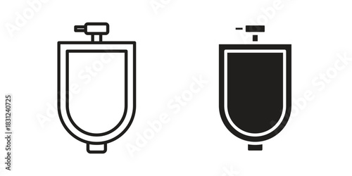 Urinal icon. vector symbol logo illustration line editable stroke flat design style isolated on white