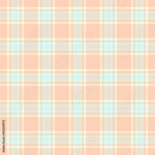 Printout vector pattern plaid, sixties tartan background texture. Row seamless check textile fabric in light color.