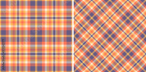 Check seamless vector of fabric textile background with a tartan pattern plaid texture. Set in vintage colors. Casual menswear fashion for daily style.
