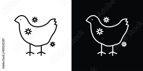 Avian Influenza icon In Trendy Design Vector Eps 10