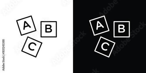 Baby ABC cubes icon In Trendy Design Vector Eps 10