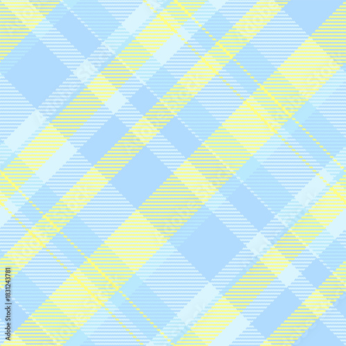 Kitchen seamless texture fabric, graceful textile tartan pattern. Pastel background check vector plaid in light and cyan colors.