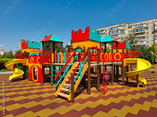 Wallpaper Mural Childrens playground without people in the park area Torontodigital.ca