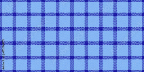 Kilt texture plaid check, fade pattern vector seamless. Curtain fabric background textile tartan in blue and indigo colors.
