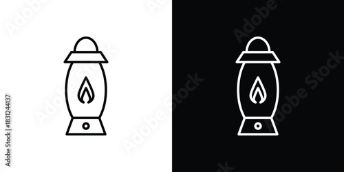 Camping lantern icon In Trendy Design Vector Eps 10