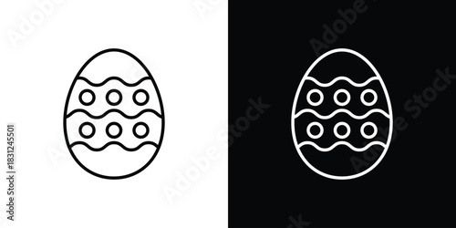 Easter egg icon In Trendy Design Vector Eps 10