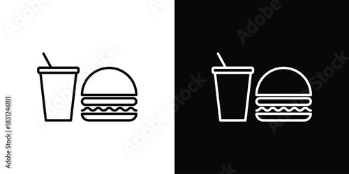 Fast food icon In Trendy Design Vector Eps 10