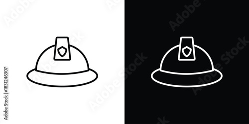 Firefighter helmet icon In Trendy Design Vector Eps 10