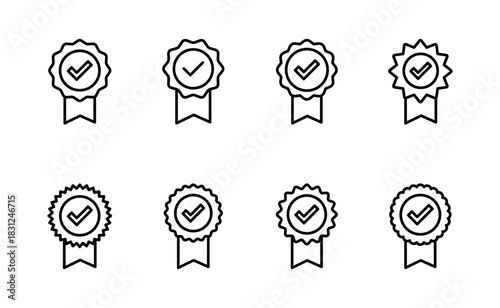 Approved icon vector. Certified Medal Icon