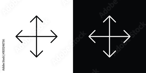 Four directions icon In Trendy Design Vector Eps 10