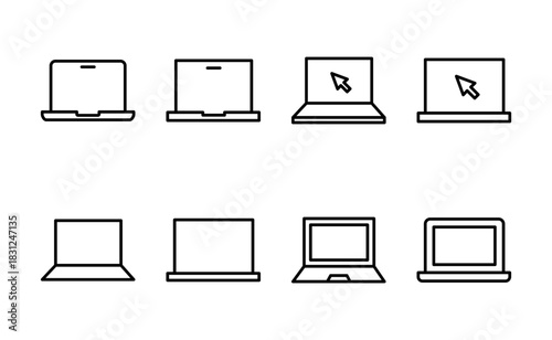 Laptop icon vector. computer sign and symbol