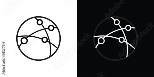 Global networking icon In Trendy Design Vector Eps 10