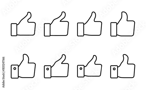 Like icon vector. Thumbs up sign and symbol. Hand like
