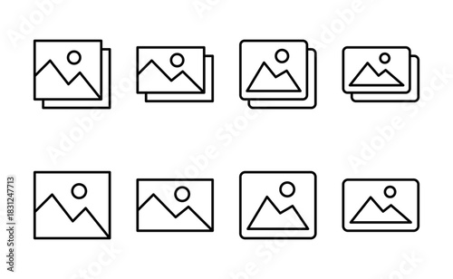 Picture icon vector. photo gallery sign and symbol. image icon