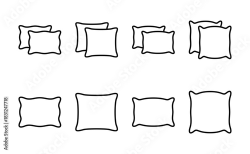 Pillow icon vector. Pillow sign and symbol. Comfortable fluffy pillow