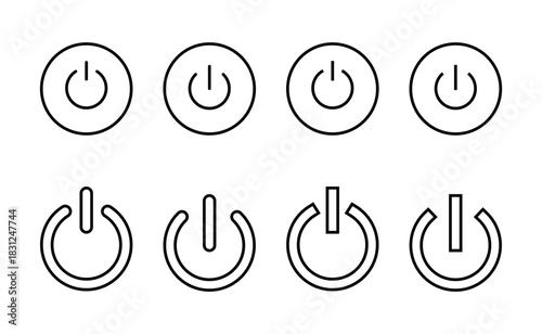 Power icon vector. Power Switch sign and symbol. Electric power