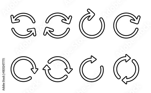 Refresh icon vector. Reload sign and symbol. Update icon.