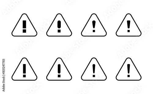 Exclamation danger icon vector. attention sign and symbol. attention sign