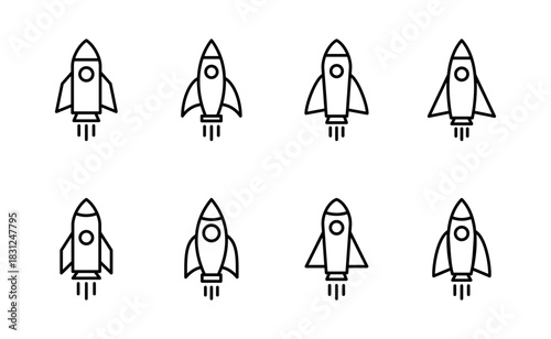 Rocket icon vector. Startup sign and symbol. rocket launcher icon