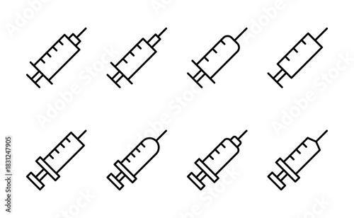 Syringe icon vector. injection sign and symbol.vaccine icon