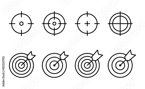 Target icon vector. goal icon vector. target marketing sign and symbol